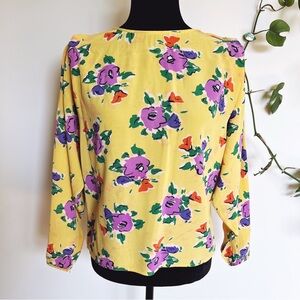 Emanuel Ungaro Yellow Floral Blouse